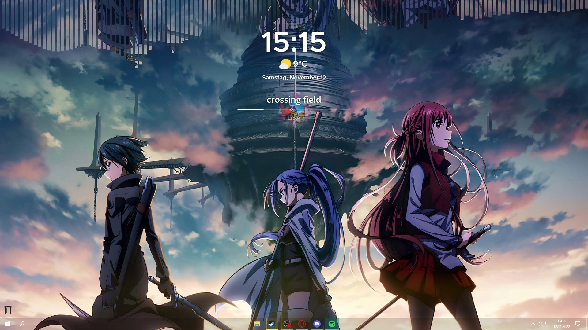 SAO Aria of a Starless Night Rainmeter Theme